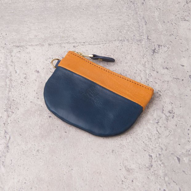 拼色半圓錢包 Semicircle Coin Purse ／ 藍色 Navy