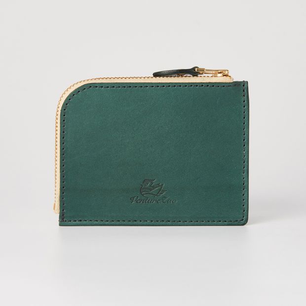 L型拉鍊零錢包 L Zip Coin Wallet ／ 墨綠 Darkgreen