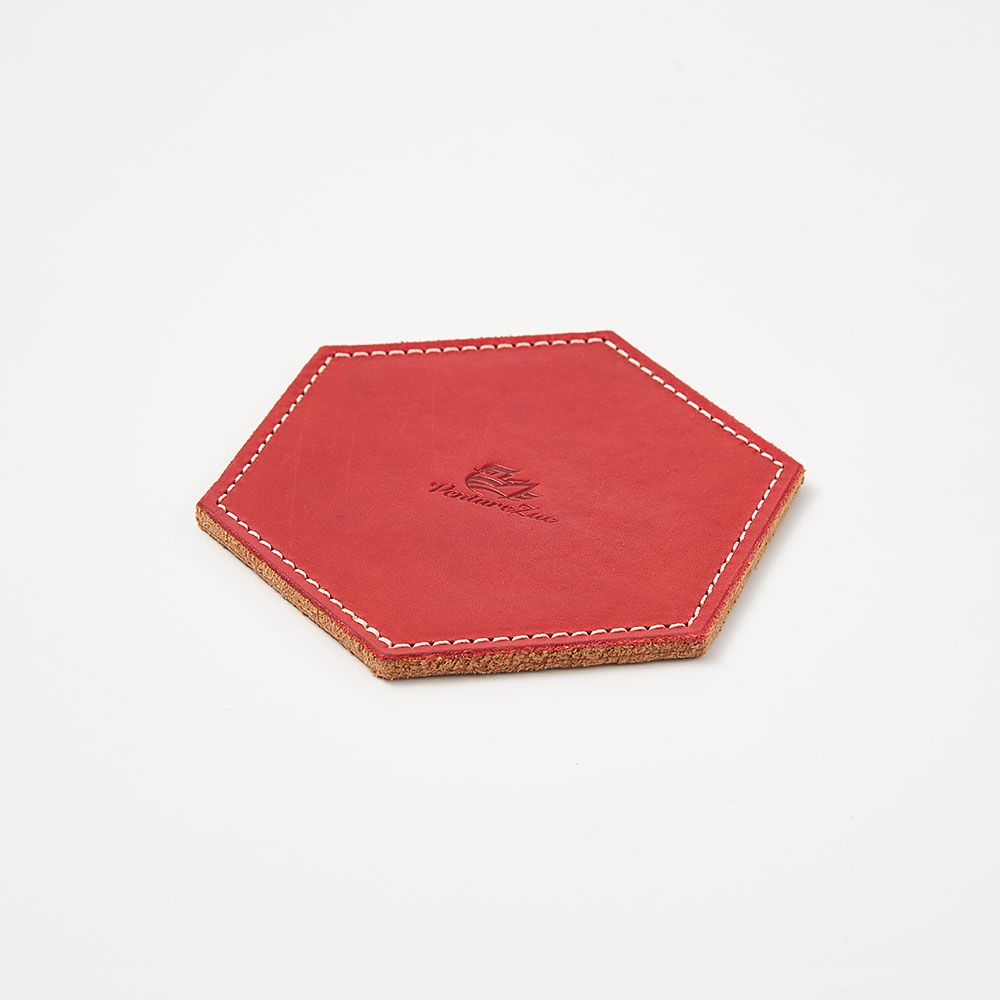皮革杯墊 Leather Coaster ／ 紅色 Red